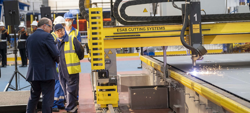 Babcock cuts steel for Royal Navy’s Type 31 frigate HMS VENTURER at Rosyth