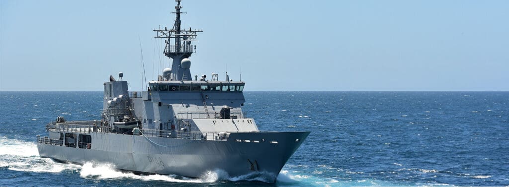 HMNZS Otago is a Protector-class Offshore Patrol Vessel used for maritime surveillance, supply and support around New Zealand’s 15,000km coast and into the Pacific