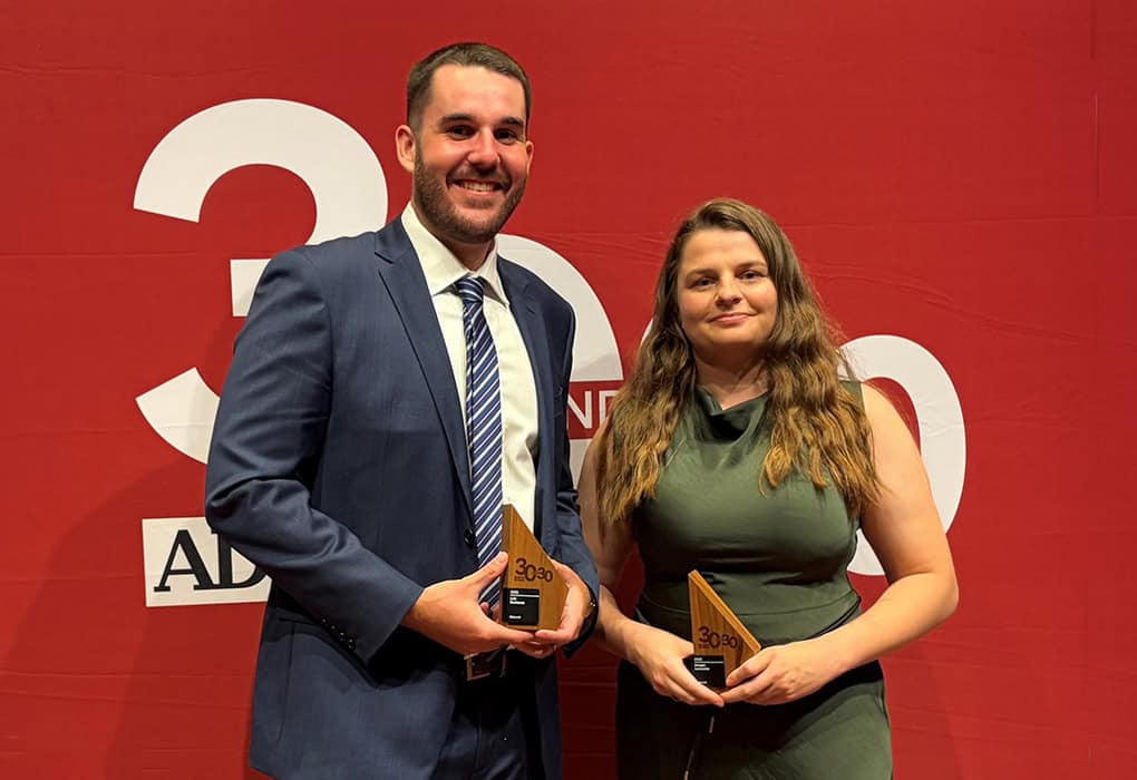 Babcock's Luis Buchanan and Imogen Larcombe winners at ADM 30 Under 30 Awards 2026